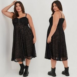 Torrid x Betsey Johnson Sweetheart Midi Dress - Tulle Leopard Size 20